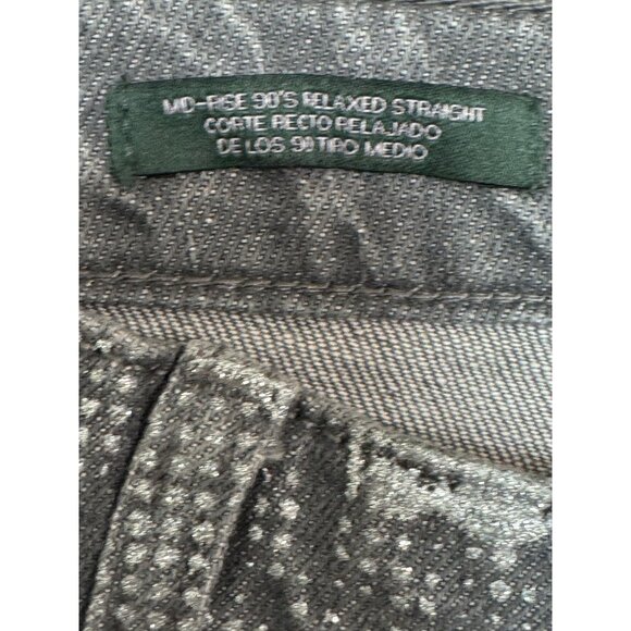 Wild Fable Womens Mid-Rise 90s Relaxed Straight Silver Metallic Jeans Size 17/31 - Picture 3 of 5